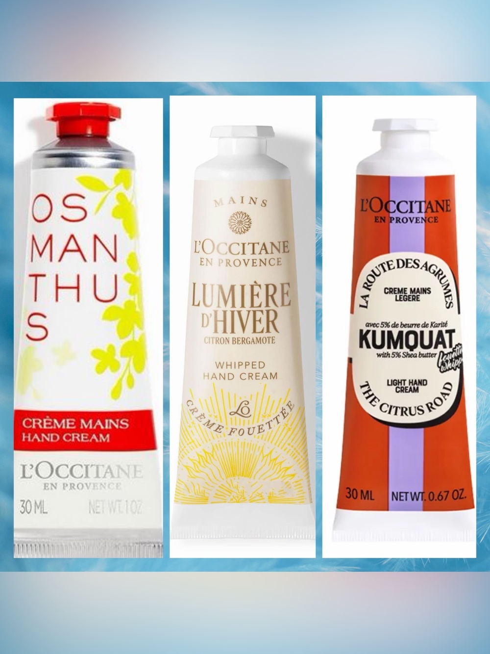 L'Occitane Hand Cream Trio in collectible tin